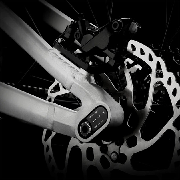 Abbildung: Fahrradbremse in schwarz/weiß